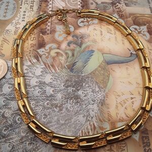 Monet Goldtone Bar Link Necklace